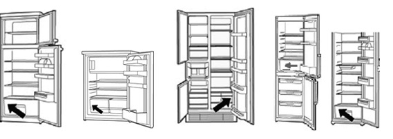 Acessórios para frigoríficos combinados e arcas congeladoras
